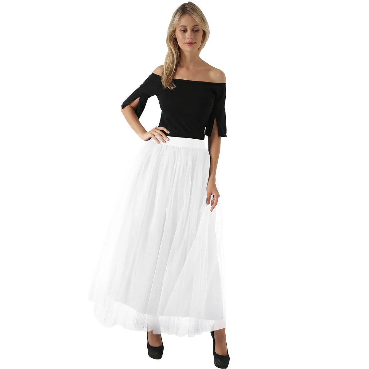 Mesh Bubble Skirt Tulle Skirt Floor Length Dress