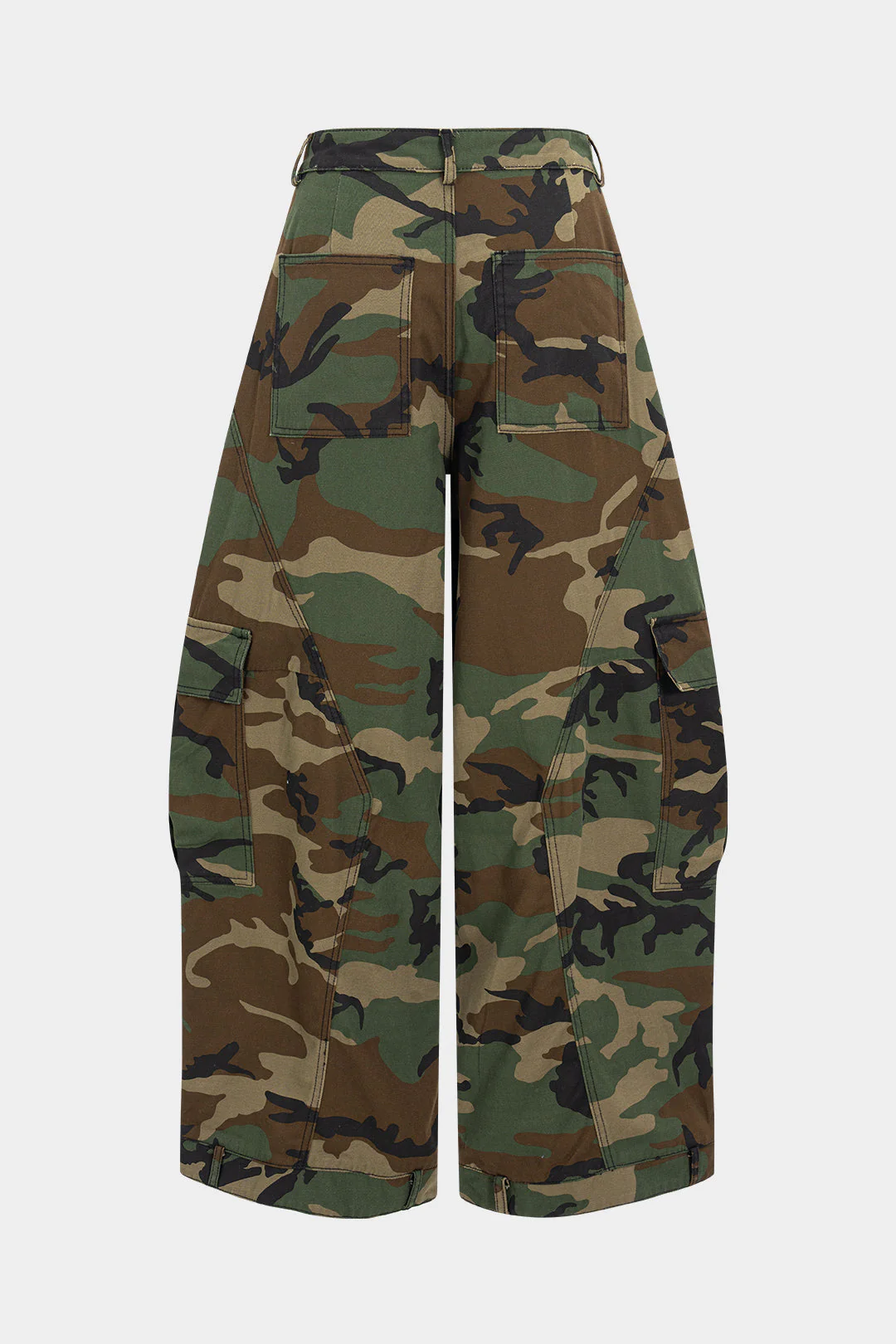 Camo Print Denim Pocket Trousers