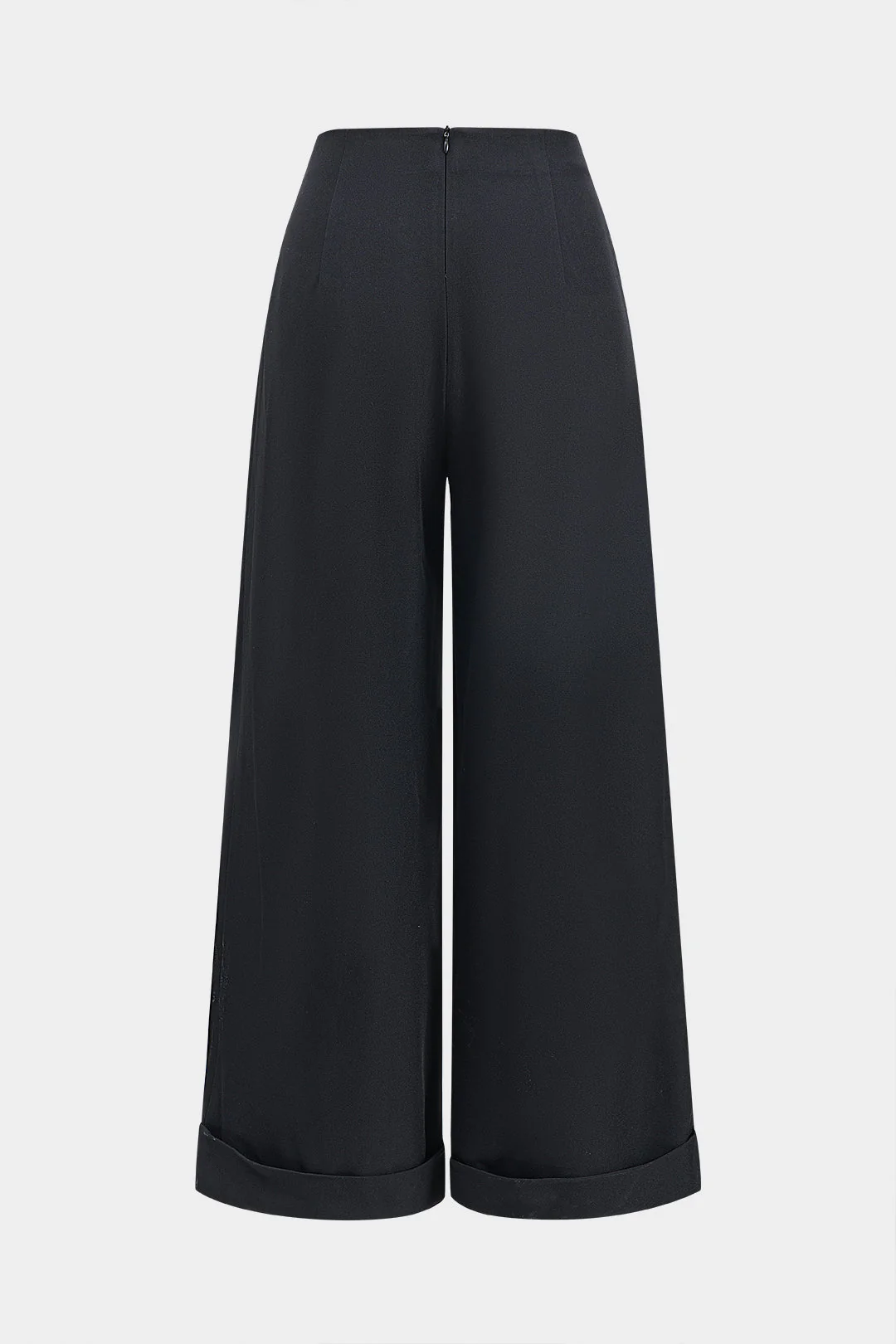 Button Zipper Wide Leg Trousers